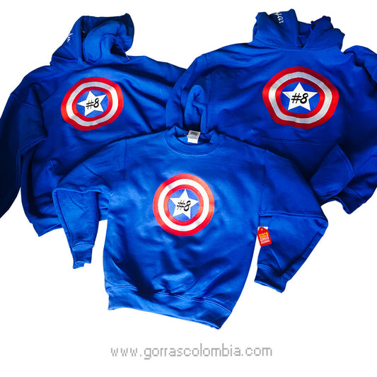 Buzo CAPITÁN AMÉRICA (Numeral-Nombre)