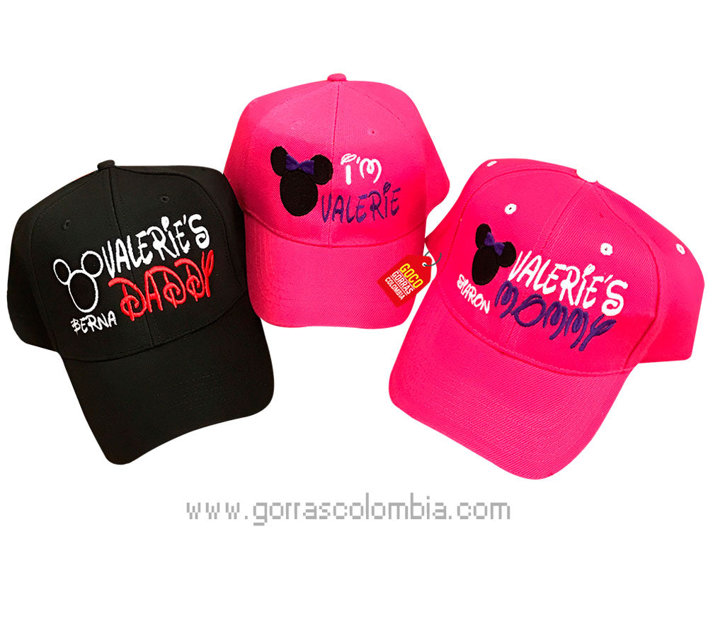 Gorras MICKEY Y MINNIE - DADDY & MOMMY (Nombres)