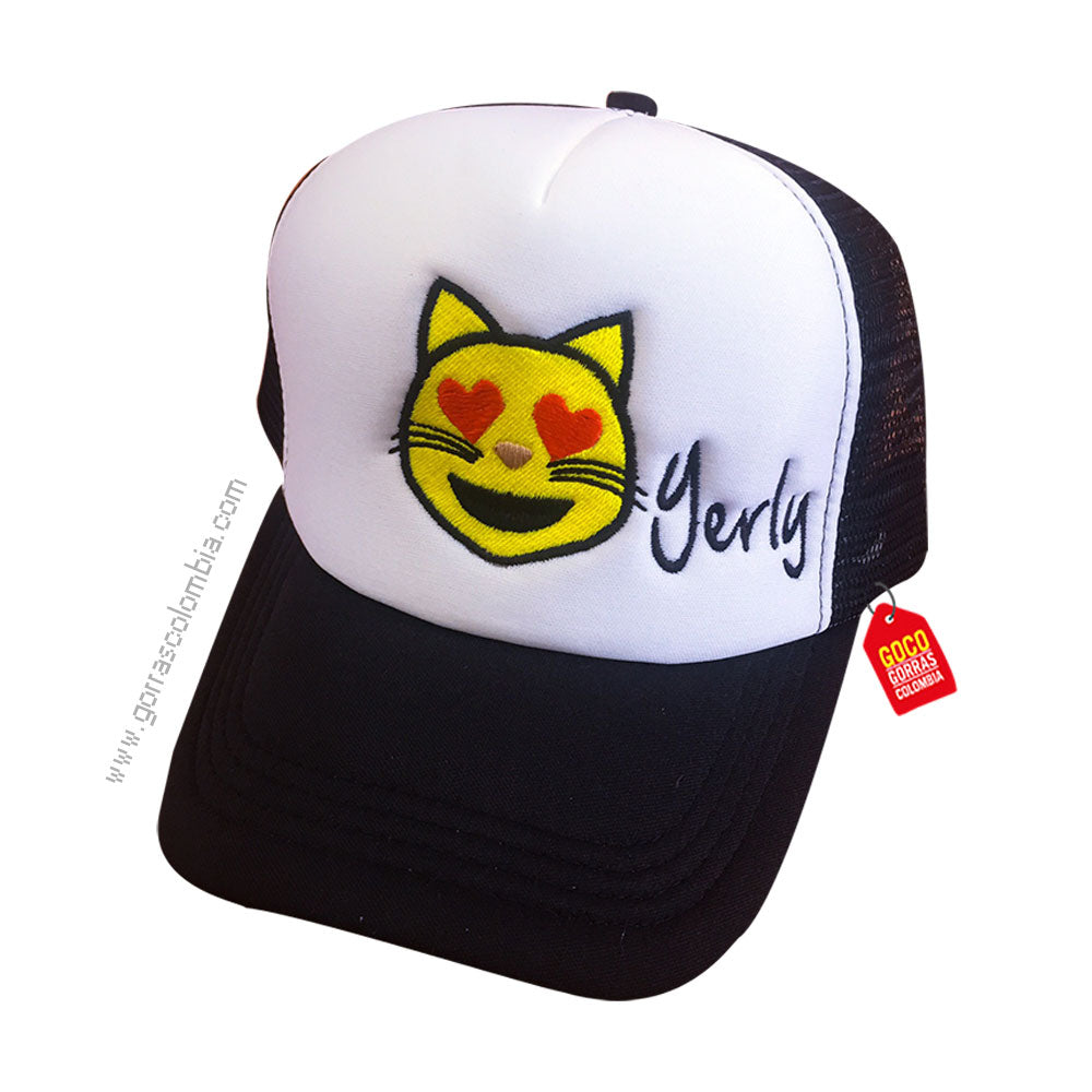 Gorra EMOJI GATO ENAMORADO (Nombre)
