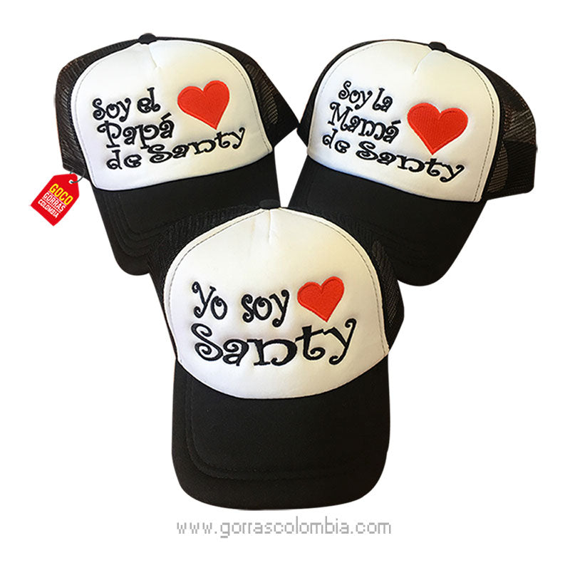 Gorras CORAZÓN - PAPÁS DE... (Nombre)