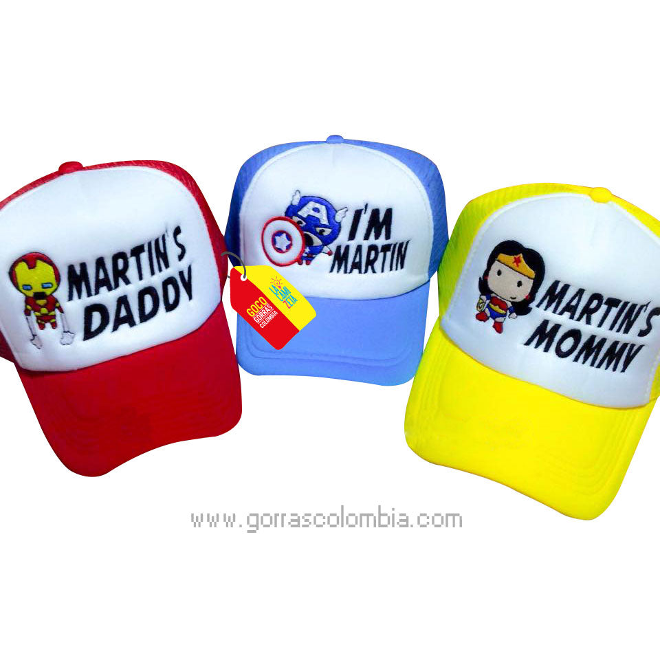 Gorras SUPER HÉROES (Nombre)