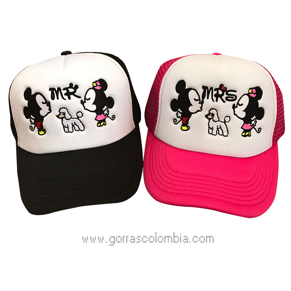 Gorras MR Y MRS - MICKEY, MINNIE Y PERRITO