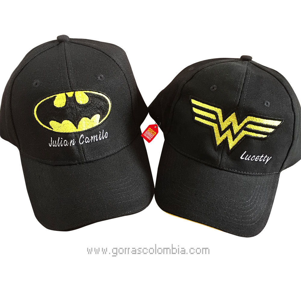 Gorra BATMAN / MUJER MARAVILLA (Nombre)