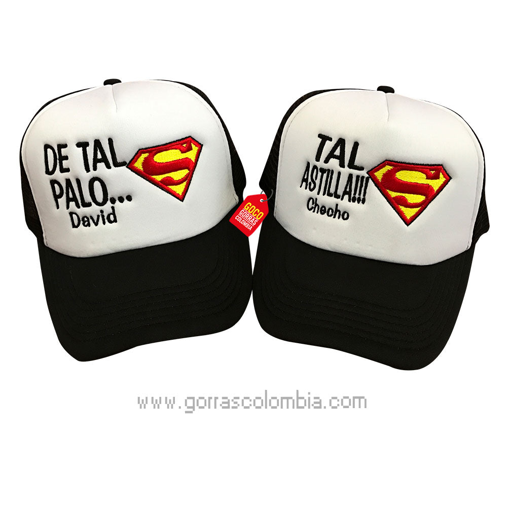 Gorras SUPERMAN - PALO Y ASTILLA! (Nombres)