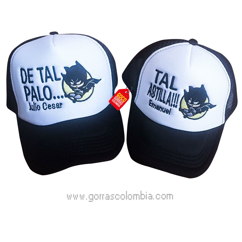 Gorras BATMAN - PALO Y ASTILLA (Nombres)