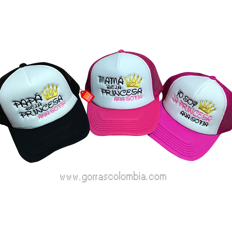 Gorras CORONA - PRINCESA PAPÁS DE... (Nombre)