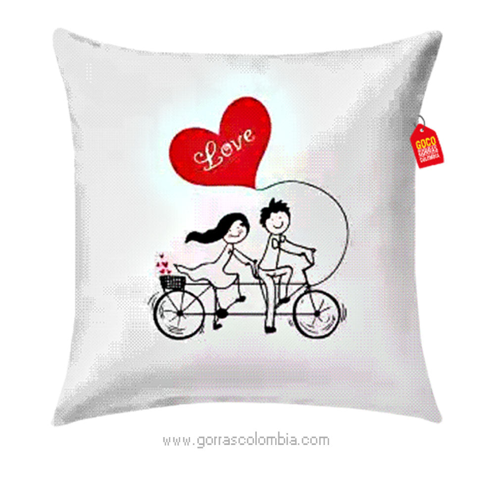 Cojín LOVE EN BICI (Texto)
