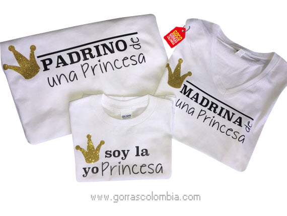 Camiseta PADRINOS DE UNA PRINCESA
