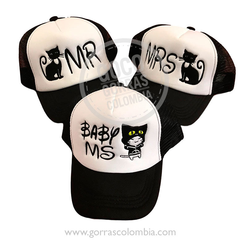 Gorras MR, MRS & BABY - GATOS