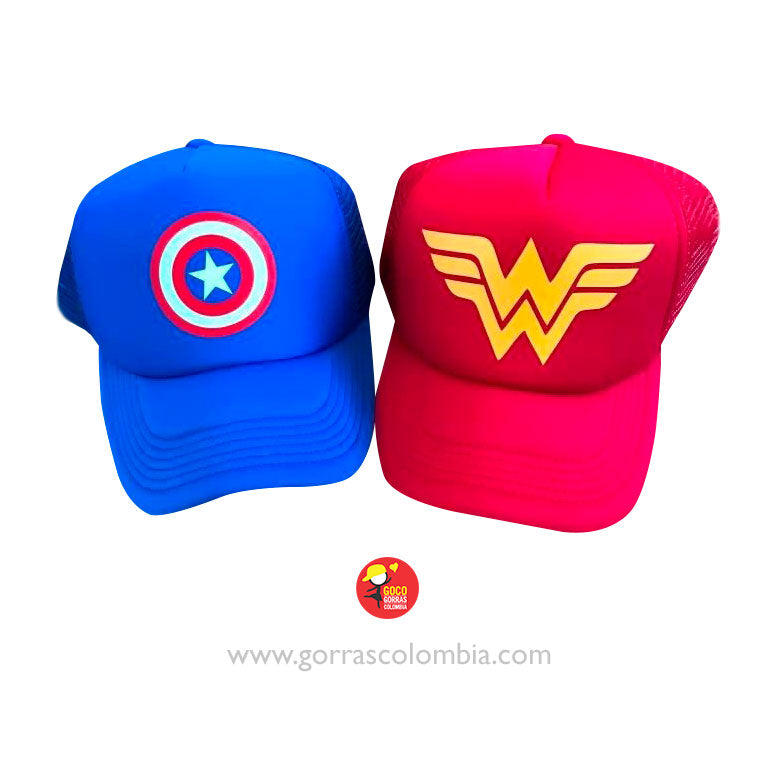 Gorra CAPITÁN AMÉRICA / MUJER MARAVILLA