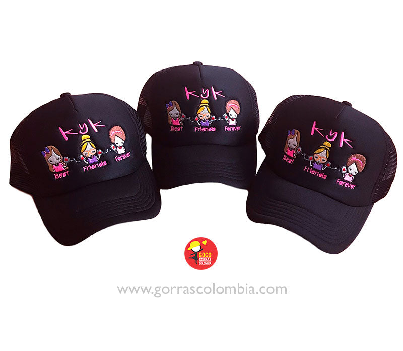Gorras MUÑECAS - BEST FRIENDS FOREVER (Iniciales)