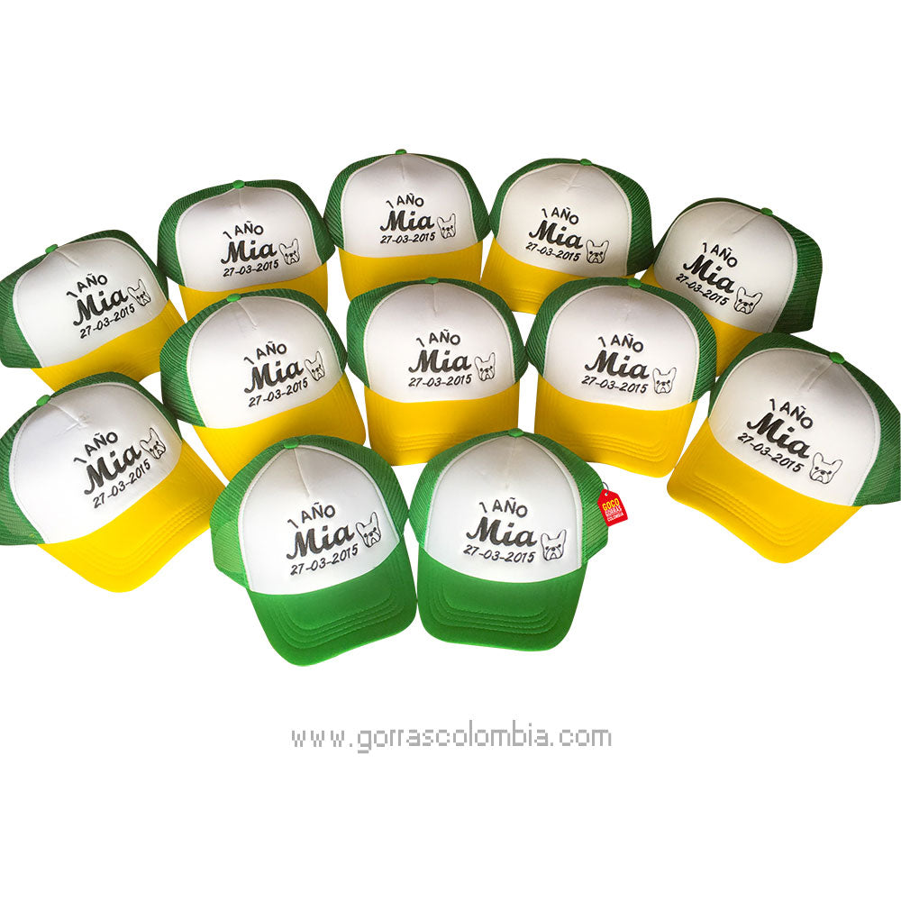 Gorra CUMPLEAÑOS MASCOTA (Nombre-Fecha-Años)