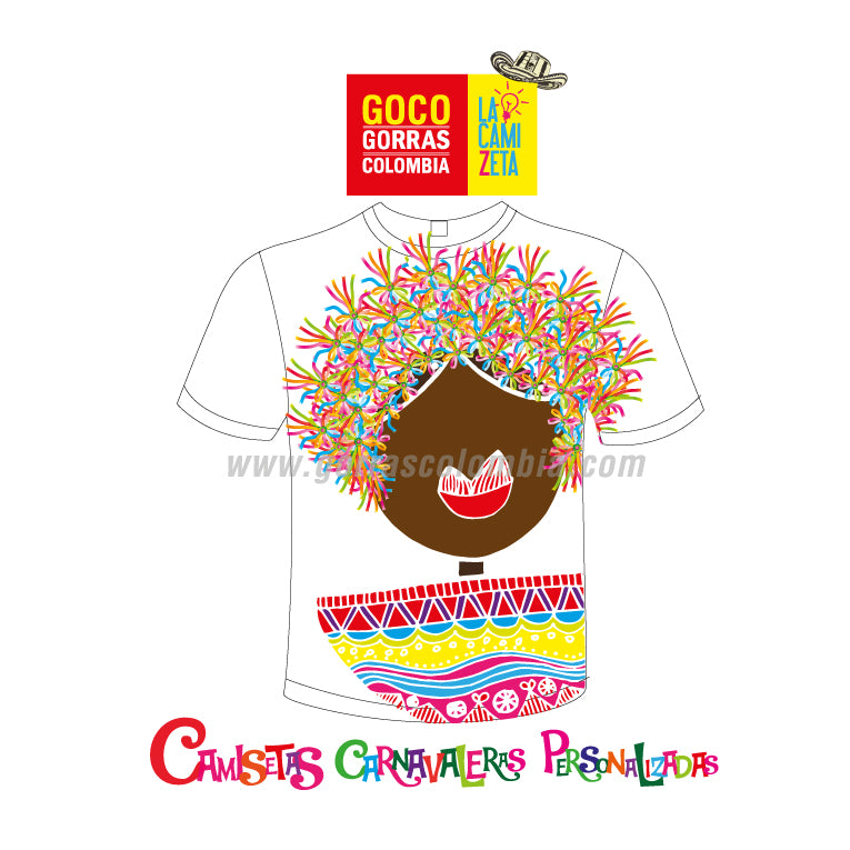 Camiseta Carnavalera MUJER AFRO