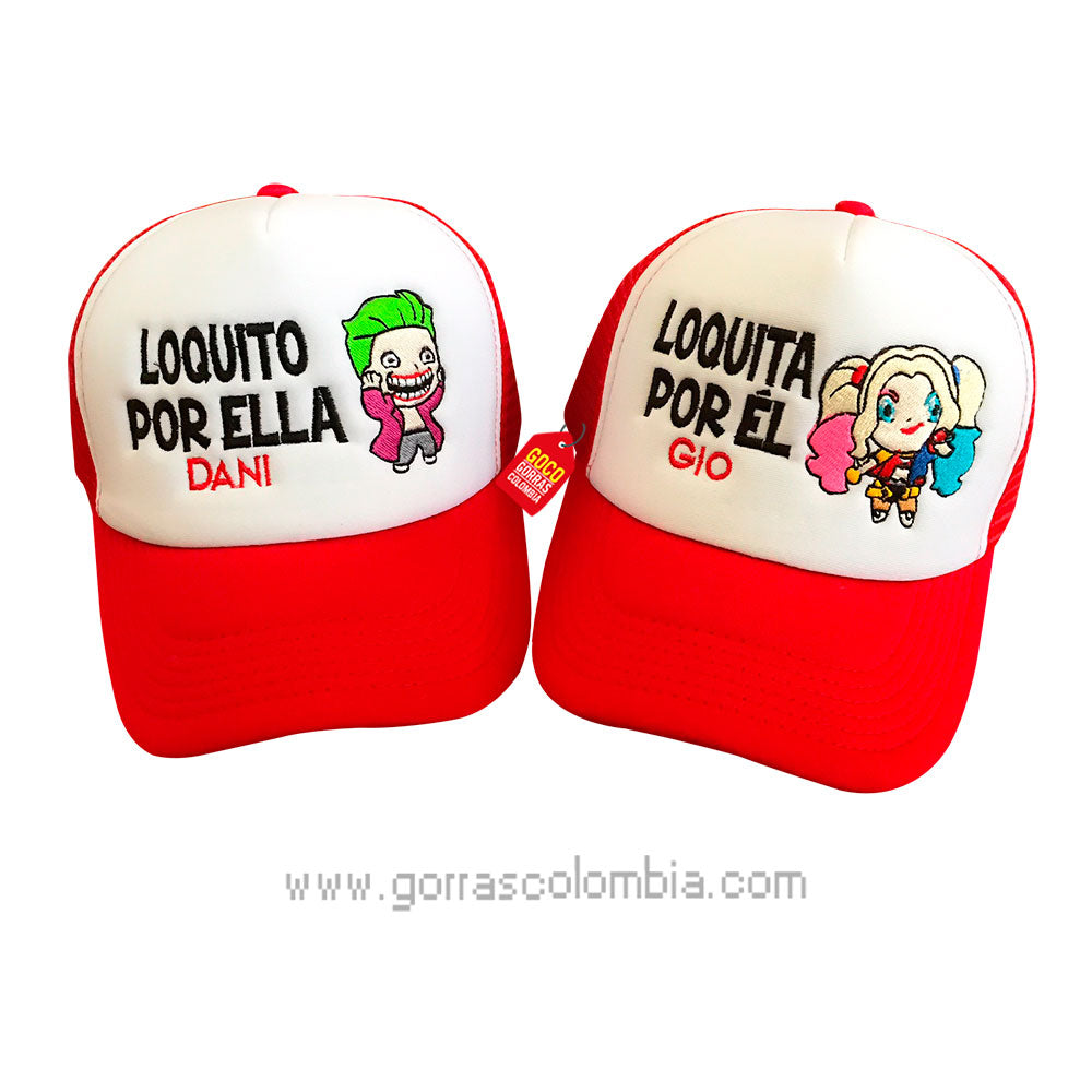 Gorra EL GUASÓN / HARLEY QUINN - LOCOS (Nombre)