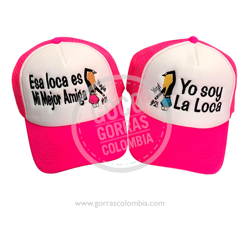 Gorras ESA LOCA ES MI MEJOR AMIGA (Nombre-Numeral)