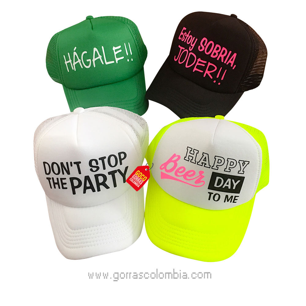 Gorras FRASES PARA FIESTA
