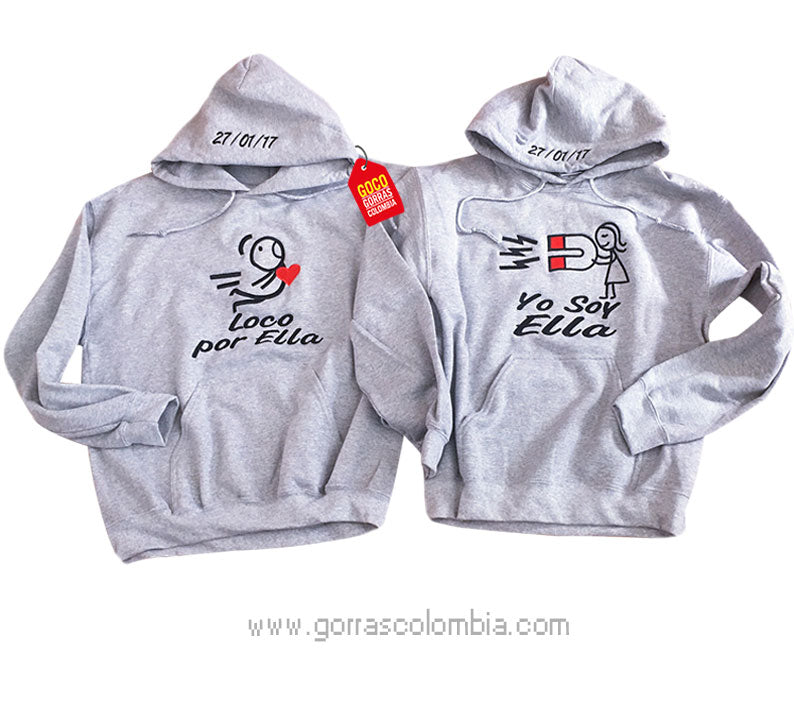 Buzo LOCO POR ELLA / YO SOY ELLA (Fecha)