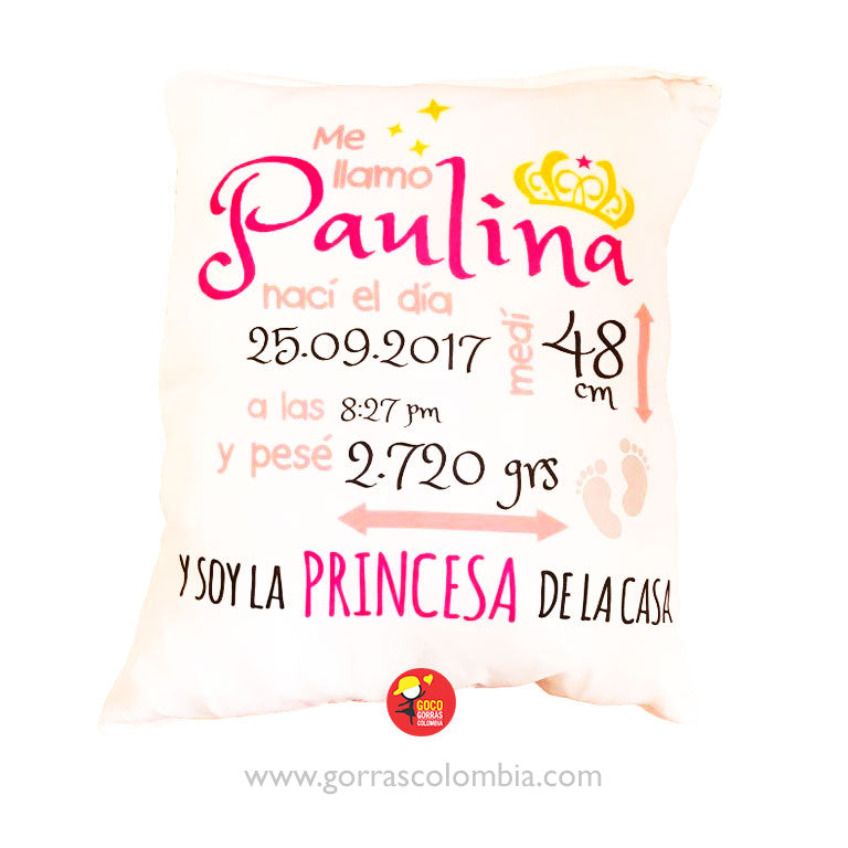 Cojín PRINCESA DE LA CASA (Texto)