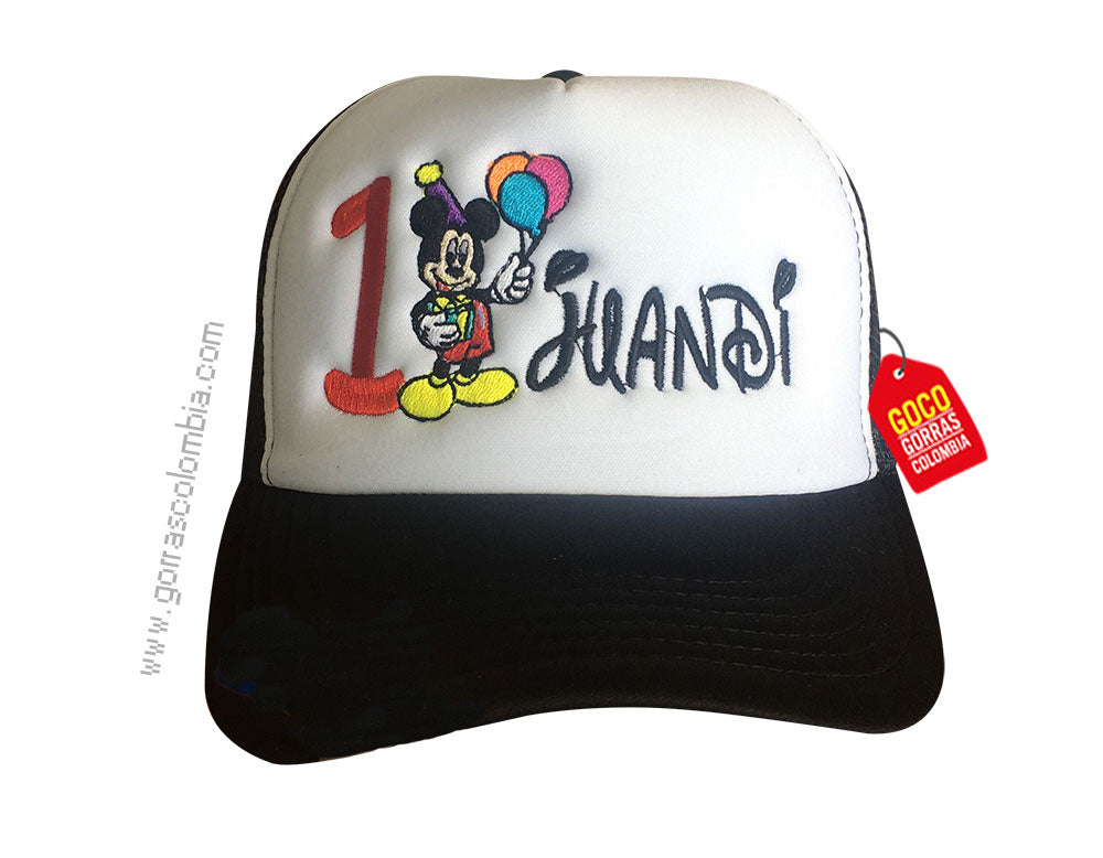Gorra MICKEY CUMPLEAÑOS (Nombre-Años)