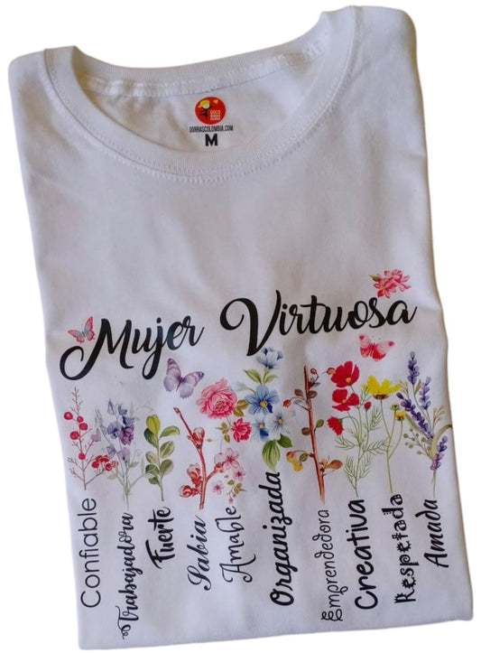 Camiseta FLORES MUJER VIRTUOSA