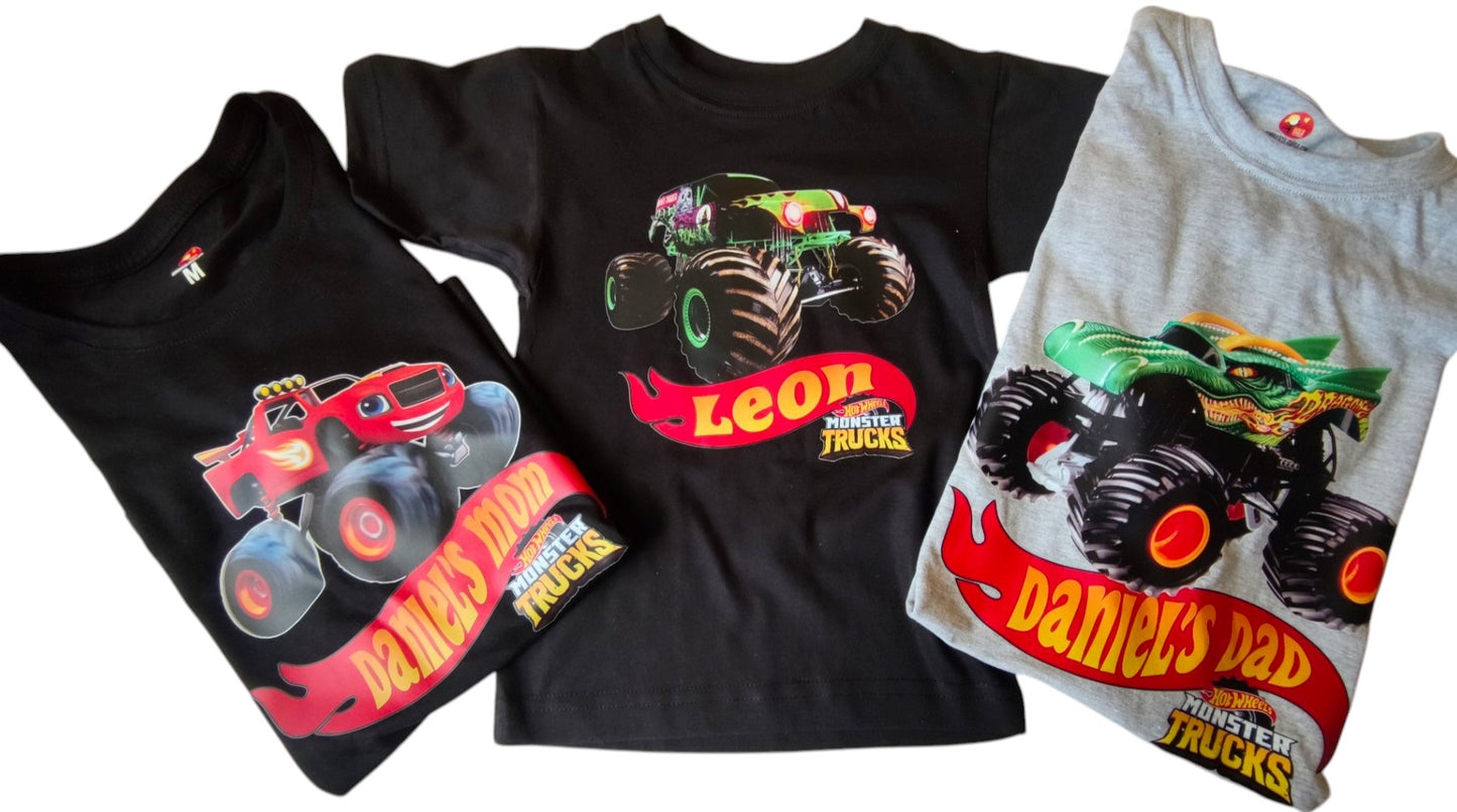 Camiseta CARRO HOT WHEELS MONSTER TRUCKS