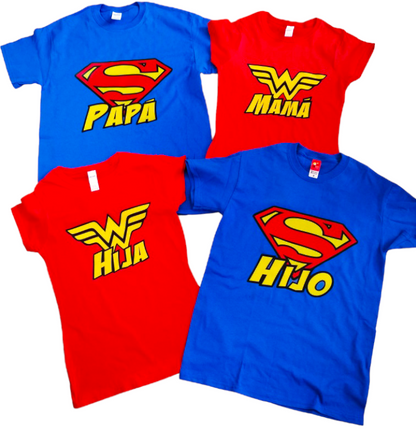 Familia Super Héroes - Superman y Mujer Maravilla