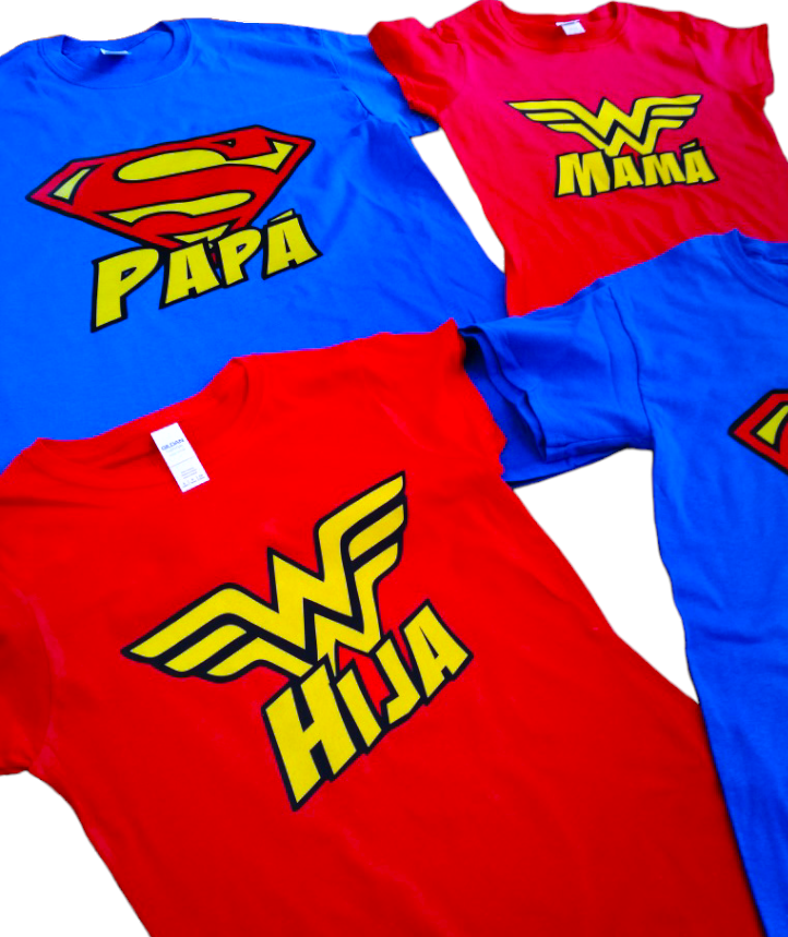 Familia Super Héroes - Superman y Mujer Maravilla