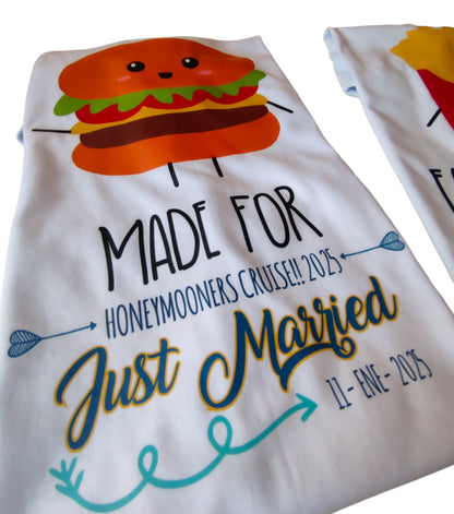 Camiseta MADE FOR EACH OTHER HAMBUERGUESA / PAPAS FRITAS