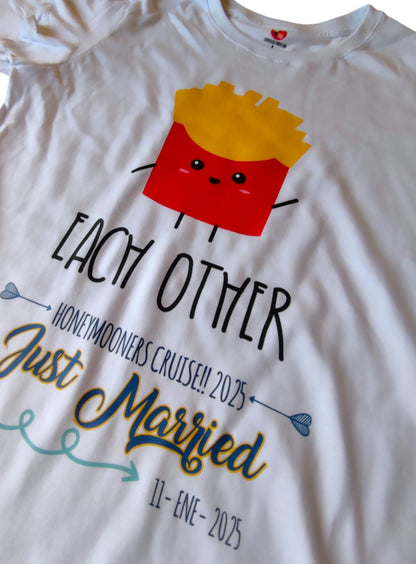 Camiseta MADE FOR EACH OTHER HAMBUERGUESA / PAPAS FRITAS