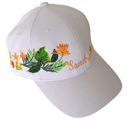 Gorra FLORES Y HOJAS (Nombre)