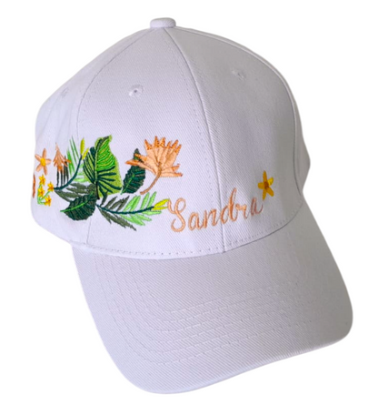 Gorra FLORES Y HOJAS (Nombre)