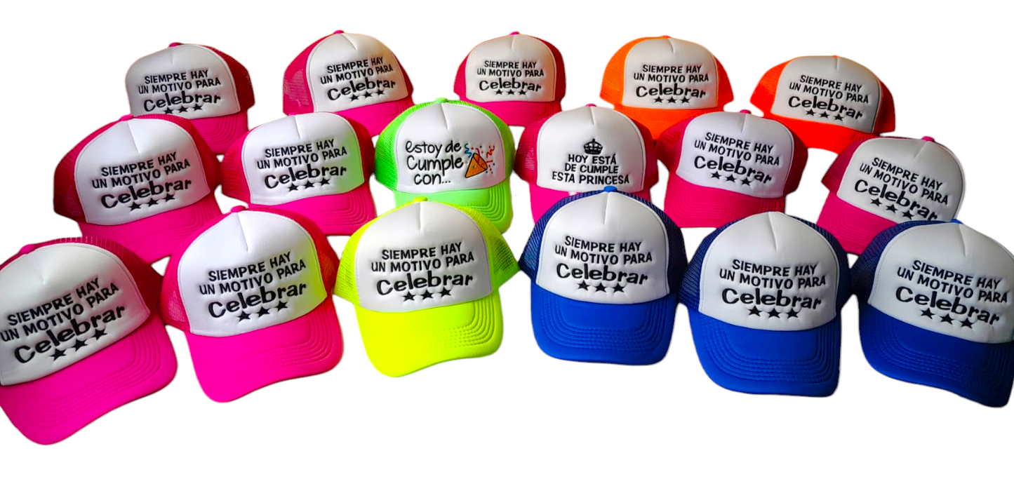 Gorras FRASES - CUMPLEAÑOS