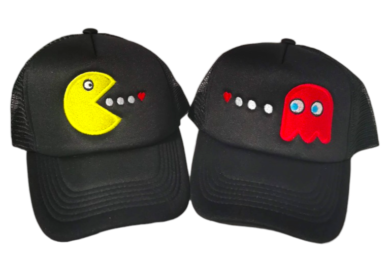 Gorras PACMAN Y FANTASMA ROJO