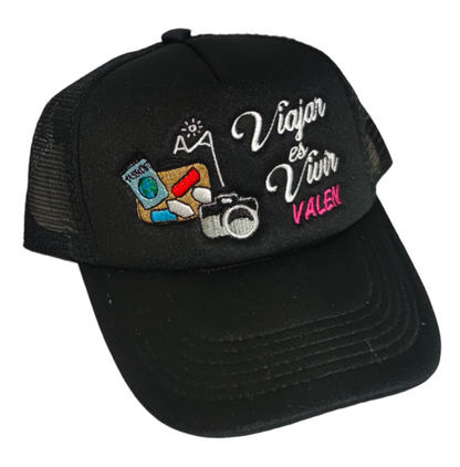 Gorra VIAJAR ES VIVIR (Nombre)