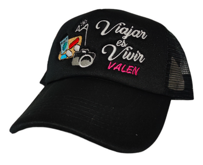 Gorra VIAJAR ES VIVIR (Nombre)