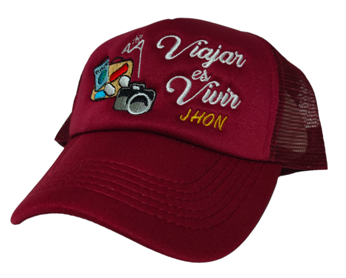 Gorra VIAJAR ES VIVIR (Nombre)