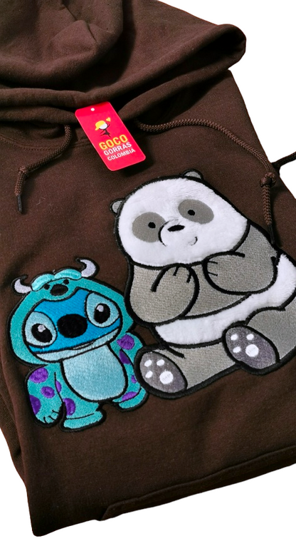 Buzos Stitch con Panda y Polar de los osos escandalosos