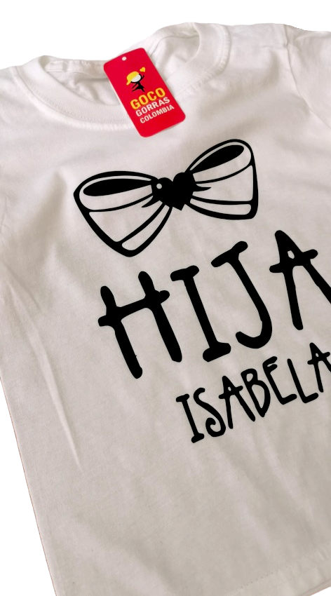 Camiseta PAPA MAMA HIJA Gorras Colombia