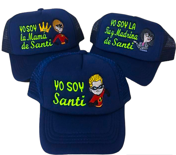 Gorras LOS INCREÍBLES - ELASTIGIRL, EDNA MODA Y DASH (Nombre)