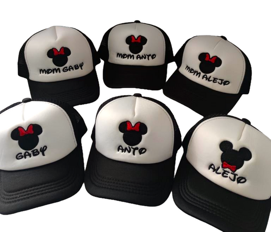 Gorras MINNIE Y MICKEY - MADRE E HIJ@ (Nombre)