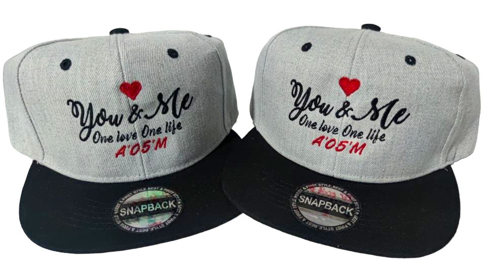 Gorras YOU & ME - ONE LOVE ONE LIFE (Iniciales-Número)