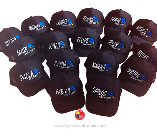 Gorras GRADUACIÓN PROM (Nombre-Año)