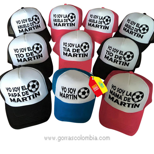 Gorras BALÓN DE FUTBOL (Parentesco-Nombre)