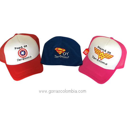 Gorras - Gorro SUPER HÉROES - PAPÁS DE... (Nombre)