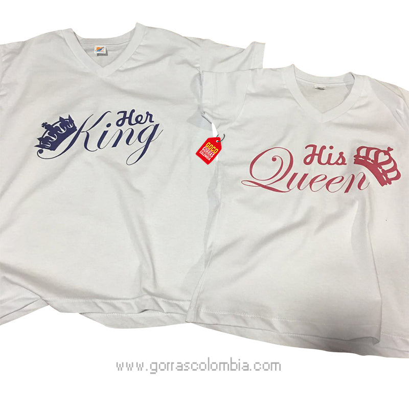 Camiseta HER KING / HIS QUEEN