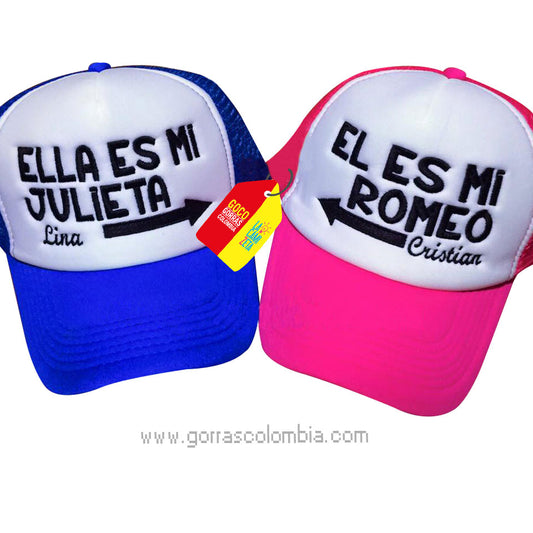 Gorras ROMEO Y JULIETA (Nombres)