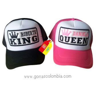 Gorras KING Y QUEEN (Nombres)