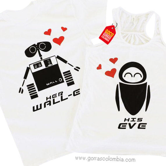 Camiseta HER WALL-E / HIS EVE