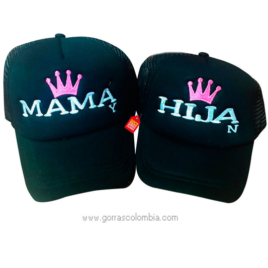 Gorras CORONAS - MAMÁ E HIJA (Iniciales)