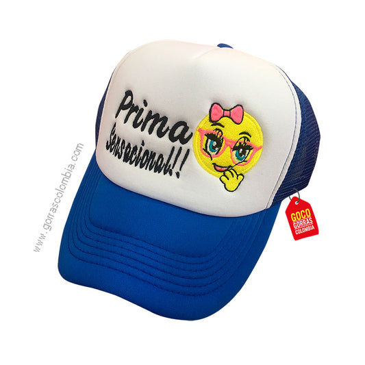 Gorra EMOJI CON MOÑO Y GAFAS